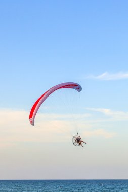 Paraglider in the air clipart