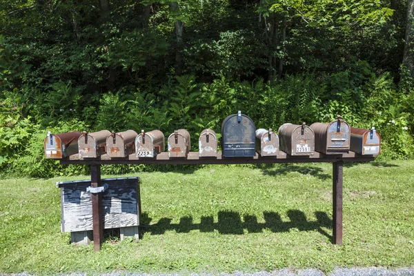 Cutii poștale în parcul național Shenandoah — Fotografie, imagine de stoc
