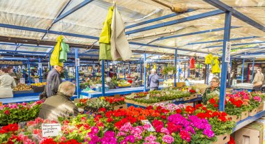 insanlar Pazar stary kleparz Krakow, p, mallarını satmak