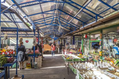 insanlar Pazar stary kleparz Krakow, p, mallarını satmak