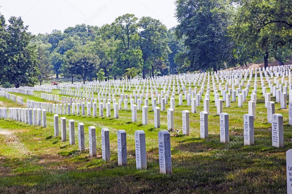Headstones at the Arlington national Cemetery Stock Editorial Photo