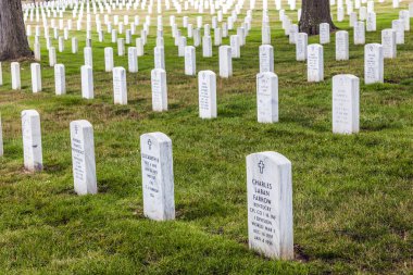  mezar taşları üzerinde arlington Ulusal Mezarlığı 