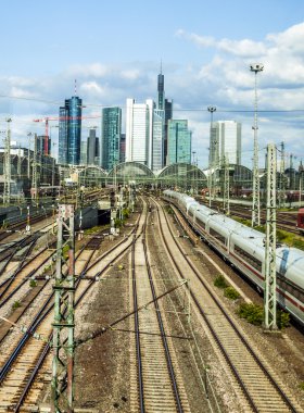  manzarası ile Frankfurt Hauptbahnhof