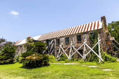 eski bir Güney carolina çiftlik eski yıkıcı tarihi hut