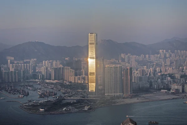 Hong kong blick vom victoria gipfel — Stockfoto