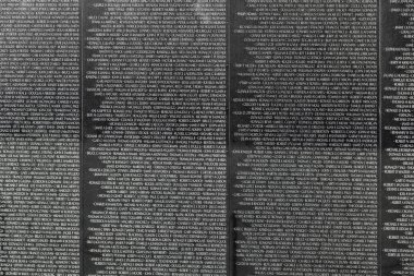 vietnam savaş kayıpları veterans Memorial isimleri