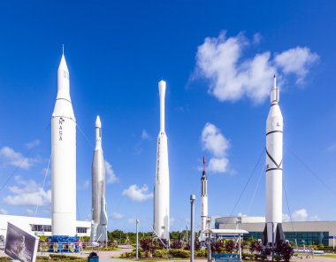 Rocket Garden at Kennedy Space Center  clipart