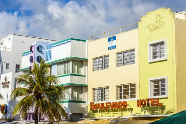 ocean drive Miami art deco binalar cephe 