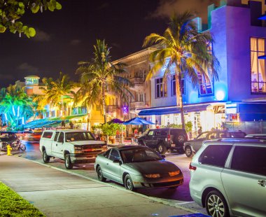 insanlar nightlive ocean drive south Beach, tadını çıkarın.