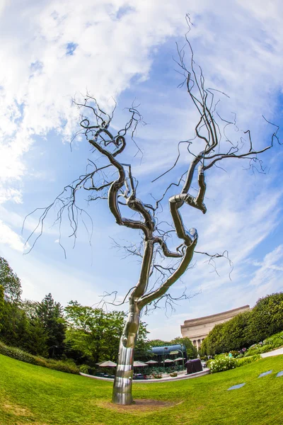 Kovový strom, (2008-2009) americký umělec roxy bolestí — Stock fotografie