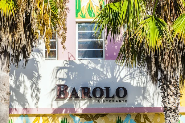 Barolo hotel i restauracja t ocean drive w miami beach — Zdjęcie stockowe