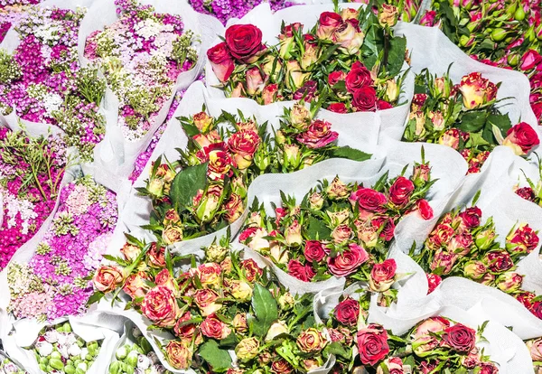 Wunderschöne Blumen auf dem Blumenmarkt in Hongkong — Stockfoto