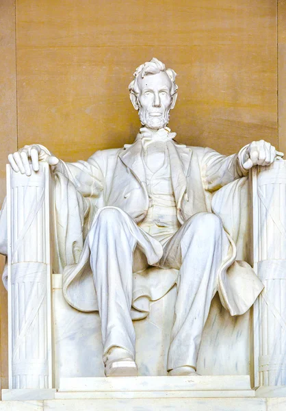 Posągu abraham lincoln w lincoln memorial — Zdjęcie stockowe