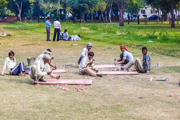 Cutter work in the Red Fort — Stock Photo, Image