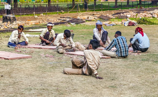 Cutter work in the Red Fort — Stock Photo, Image