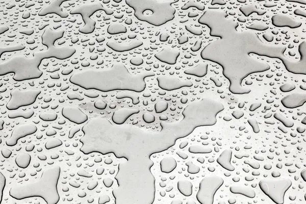 Vatten på silver metall — Stockfoto