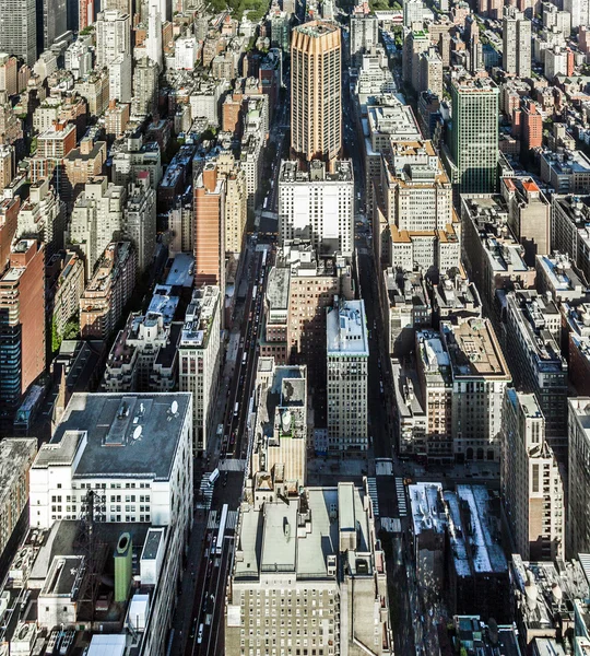 マンハッタン、ニューヨーク。都市の高層ビルやスカイライン. — ストック写真