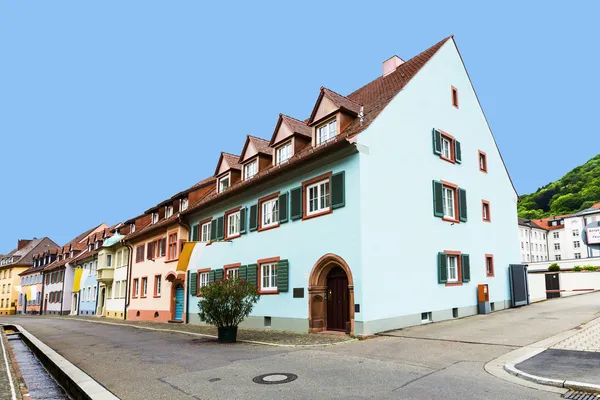 Paesaggio di strada a Friburgo im Breisgau, una città nel sud della Germa — Foto Stock