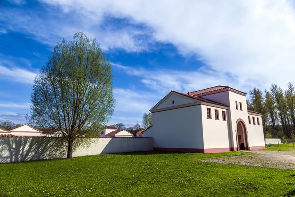 Reconstrucción de villa romana en Borg — Foto de Stock