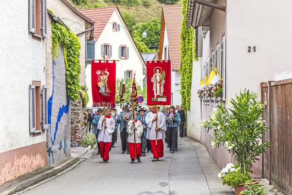 Johannis procession in Oberrrotweil, Germany — Stock Photo, Image