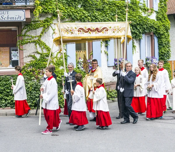 Johannis procession in Oberrrotweil, Germany — Stock Photo, Image