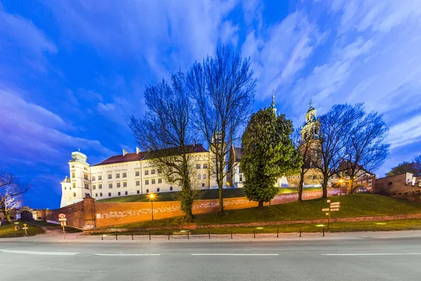 Wawel Hill la nuit - Cracovie — Photo