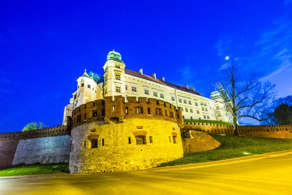Wawel Hill la nuit - Cracovie — Photo