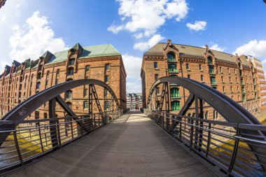 Speicherstadt (depo bölgesi) Hamburg, Almanya 