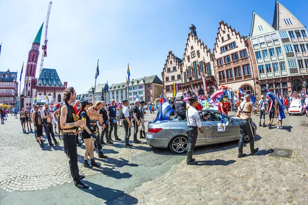 Mensen in christopher street das in frankfurt — Stockfoto