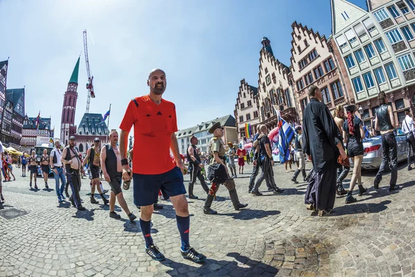 Christopher Sokağı das Frankfurt insanlara — Stok fotoğraf