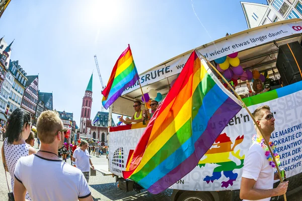 Mensen in christopher street das in frankfurt — Stockfoto