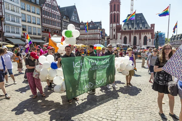 People at Christopher Street das in Frankfurt — Stock Photo, Image