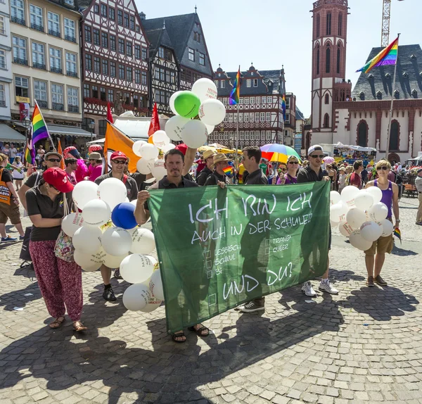 Mensen in christopher street das in frankfurt — Stockfoto