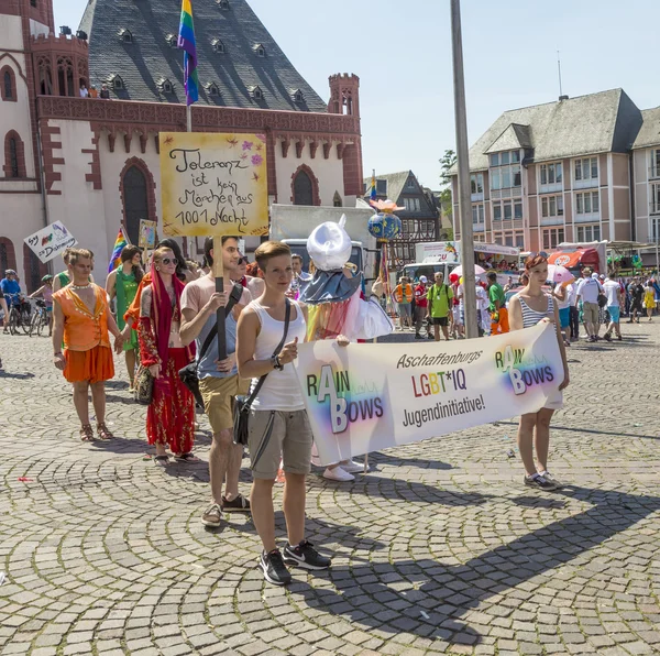 Oameni la Christopher Street das în Frankfurt — Fotografie, imagine de stoc