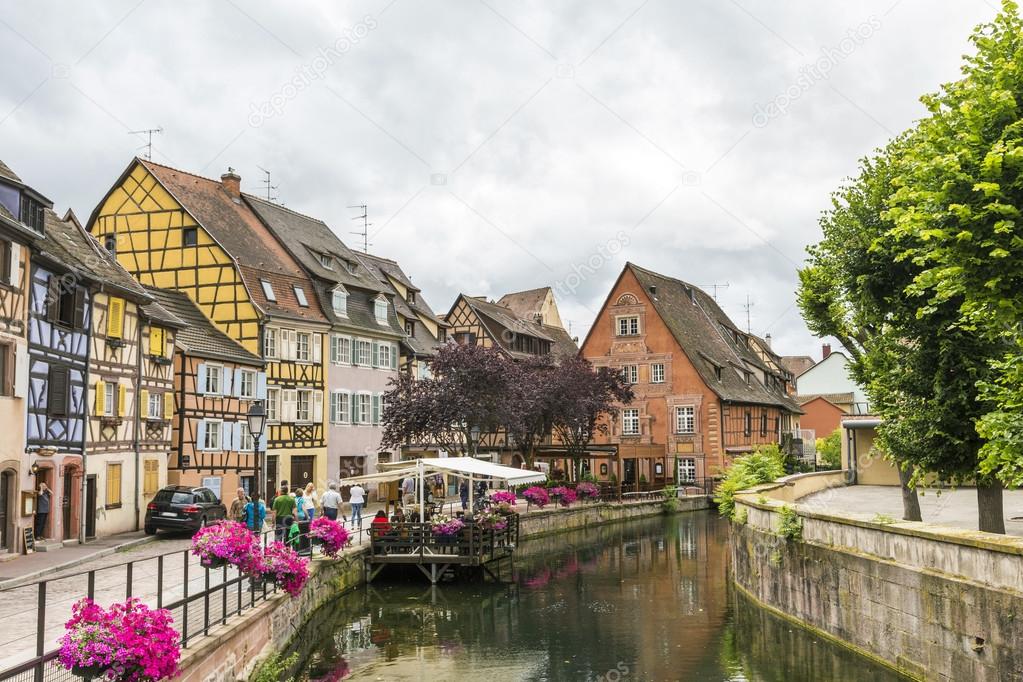 canal in Little Venice in Colmar, France