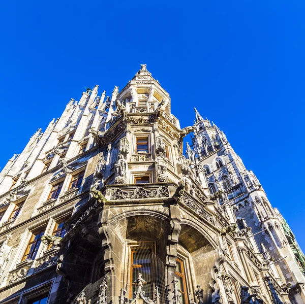 Detail of the town hall on Marienplatz, Munich — Stock Photo, Image