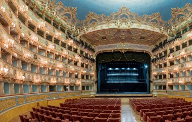 Venedik, İtalya 7 Temmuz 2021, La Fenice Tiyatrosu. Theatro La Fenice, 