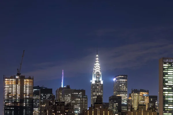 New York Usa October6 2017 Skyline View New York Illuminated — Stock Photo, Image