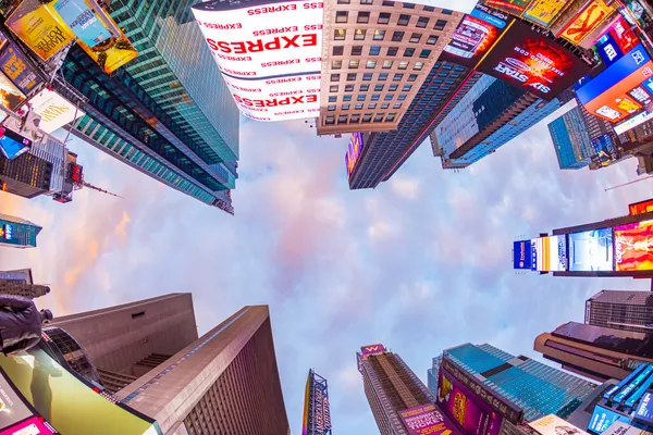 New York Abd Ekim 2017 Akşam Üzeri Times Meydanı Nda — Stok fotoğraf