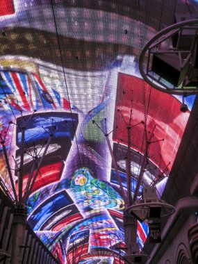 fremont street, las vegas neon ışıkları