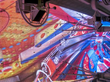 fremont street, las vegas neon ışıkları