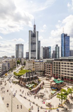 view to skyline of Frankfurt with Hauptwache clipart