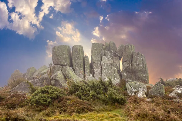 Rocas Escénicas Cima Del Pequeño Globo Montaña Región Alscae Francia —  Fotos de Stock