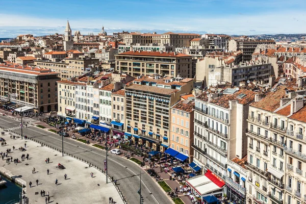 法国马赛 2015年3月29日 从海港看马赛老城 — 图库照片