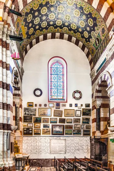 Marseille Frankrike April 2015 Notre Dame Garde Interior Marseille Frankrike — Stockfoto