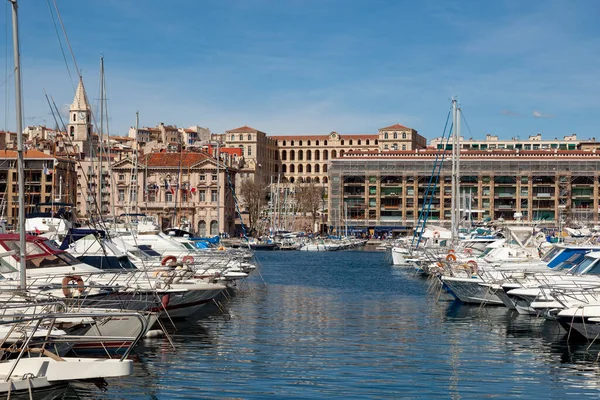 Marsella Francia Marzo 2015 Vista Antiguo Puerto Marsella Con Vista —  Fotos de Stock