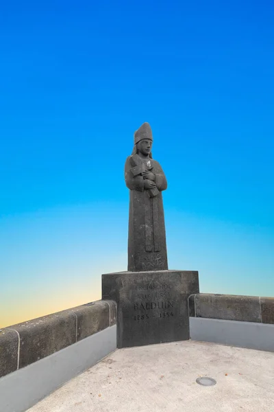 Koblenz Tyskland November 2020 Staty Ärkebiskop Balduin Vid Bron Namngiven — Stockfoto