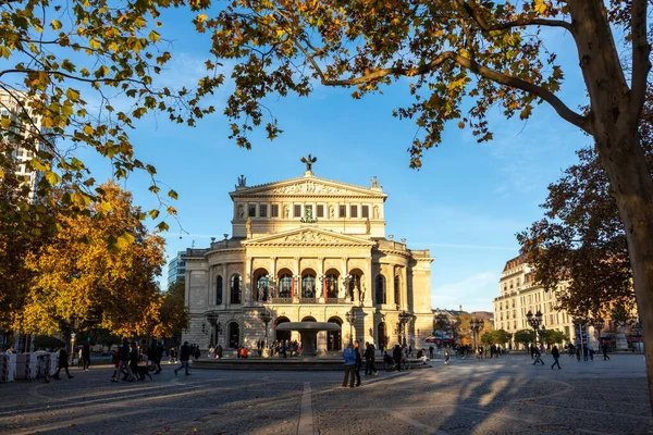 Frankfurt Alemania Noviembre 2020 Fachada Del Teatro Ópera Alte Oper — Foto de Stock