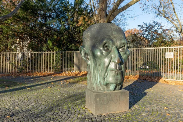 Bonn Tyskland November 2020 Staty Konrad Adenauer Skapad Skulptören Hubertus — Stockfoto