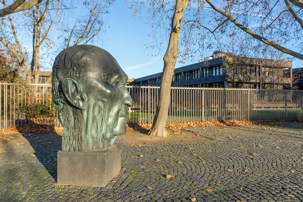 Bonn Jerman November 2020 Patung Konrad Adenauer Dibuat Oleh Pematung — Stok Foto